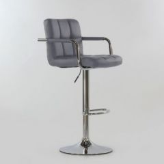 Барный стул Barneo N-69 Kruger Arm Серый в Снежинске - snezhinsk.mebel24.online | фото 4