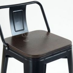 Барный стул N-238 Tolix Wood style Черный в Снежинске - snezhinsk.mebel24.online | фото 3