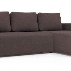 Диван угловой Алиса 3 Bahama PLUM - Teos Dark Brown в Снежинске - snezhinsk.mebel24.online | фото