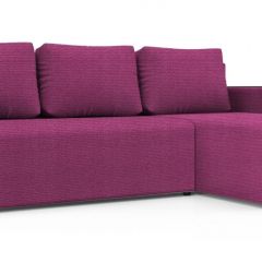 Диван угловой Алиса 3 Shaggy FUCHSIA - TEOS BLACK в Снежинске - snezhinsk.mebel24.online | фото