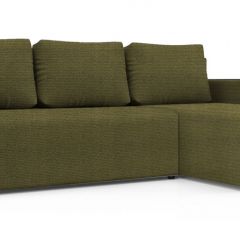 Диван угловой Алиса 3 Shaggy GREEN - TEOS BLACK в Снежинске - snezhinsk.mebel24.online | фото