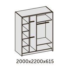 ИННЭС-5 Шкаф-купе 2-х дв. 2000 (2дв. Ф1 - венге) в Снежинске - snezhinsk.mebel24.online | фото 3