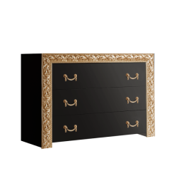Комод Тиффани Premium черная/золото (ТФКМ-1(П) в Снежинске - snezhinsk.mebel24.online | фото