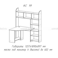 Компьютерный стол №19 (Анкор темный) в Снежинске - snezhinsk.mebel24.online | фото 3