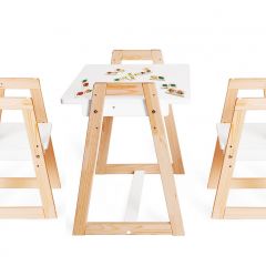Комплект детской мебели стол и  два стула Я САМ "Лофт-Дуо" (Белый) в Снежинске - snezhinsk.mebel24.online | фото