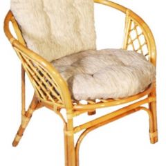 Кресло Багама, подушки светлые обычные шенил (Мёд) в Снежинске - snezhinsk.mebel24.online | фото