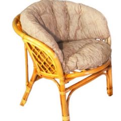Кресло Багама, подушки светлые полные шенил (Мёд) в Снежинске - snezhinsk.mebel24.online | фото
