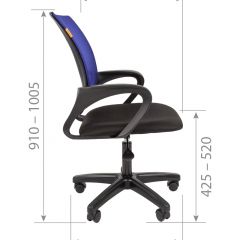 Кресло для оператора CHAIRMAN 696  LT (ткань стандарт 15-21/сетка TW-69) в Снежинске - snezhinsk.mebel24.online | фото 5