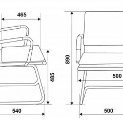 Кресло для посетителя Бюрократ CH-993-LOW-V/M01 черный в Снежинске - snezhinsk.mebel24.online | фото 3