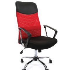 Кресло для руководителя CHAIRMAN 610 N (15-21 черный/сетка красный) в Снежинске - snezhinsk.mebel24.online | фото