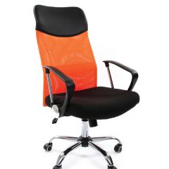 Кресло для руководителя CHAIRMAN 610 N (15-21 черный/сетка оранжевый) в Снежинске - snezhinsk.mebel24.online | фото