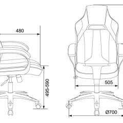 Кресло игровое Бюрократ VIKING 2 AERO BLUE черный/синий в Снежинске - snezhinsk.mebel24.online | фото 4