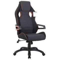 Кресло компьютерное BRABIX Techno Pro GM-003 (ткань черное/серое, вставки оранжевые) 531813 в Снежинске - snezhinsk.mebel24.online | фото 1