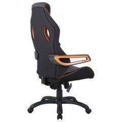 Кресло компьютерное BRABIX Techno Pro GM-003 (ткань черное/серое, вставки оранжевые) 531813 в Снежинске - snezhinsk.mebel24.online | фото 6