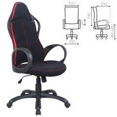 Кресло офисное BRABIX PREMIUM "Force EX-516" (ткань черное/вставки красные) 531571 в Снежинске - snezhinsk.mebel24.online | фото 1