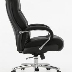 Кресло офисное BRABIX PREMIUM "Bomer HD-007" (рециклированная кожа, хром, черное) 531939 в Снежинске - snezhinsk.mebel24.online | фото 3