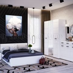 НЭНСИ NEW Кровать 1,4 м (Белый глянец холодный/Белый) в Снежинске - snezhinsk.mebel24.online | фото 2