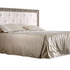 Кровать 2-х спальная(1,6 м)Тиффани Premium черная/серебро с мягким элементом со стразами с подъемным механизмом (ТФКР-2[3][7](П) в Снежинске - snezhinsk.mebel24.online | фото