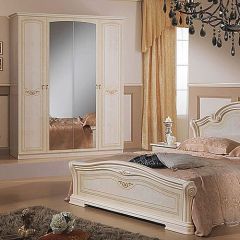 Кровать 2-х спальная 1600*2000, Ирина, изголовье ЛДСП (08.116) *без основания (дерево, беж) в Снежинске - snezhinsk.mebel24.online | фото 2