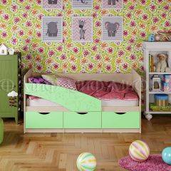 Кровать Бабочки (Салатовый матовый) 1600 в Снежинске - snezhinsk.mebel24.online | фото 1