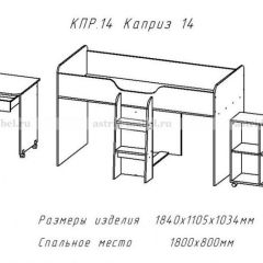 КАПРИЗ-14 Кровать 800 двухъярусная без рисунка в Снежинске - snezhinsk.mebel24.online | фото 2