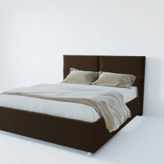 Кровать Корсика с ПМ 800 (экокожа коричневая) в Снежинске - snezhinsk.mebel24.online | фото 2