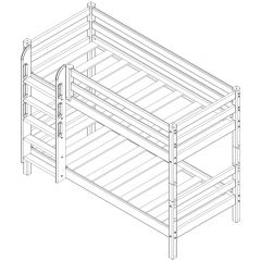 Кровать низкая с прямой лестницей Соня (Вариант 11) в Снежинске - snezhinsk.mebel24.online | фото 4