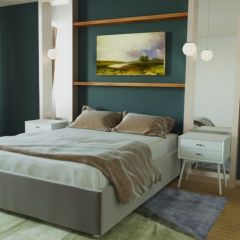 Кровать Подиум с ортопедическим основанием 1200 (велюр темно-серый) в Снежинске - snezhinsk.mebel24.online | фото 3