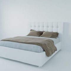 Кровать Венеция без основания 800 (экокожа белая) в Снежинске - snezhinsk.mebel24.online | фото