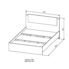 СОФИ СКР1400.1Кровать 1400 в Снежинске - snezhinsk.mebel24.online | фото 2
