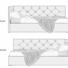 Кровать угловая Лилу интерьерная +основание (120х200) в Снежинске - snezhinsk.mebel24.online | фото 2