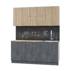 Кухонный гарнитур Асти-дуб сонома 1,8 в Снежинске - snezhinsk.mebel24.online | фото 2