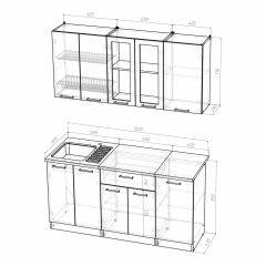 Кухонный гарнитур Инна стандарт 1600 в Снежинске - snezhinsk.mebel24.online | фото 3