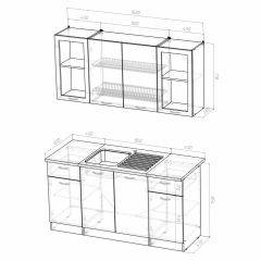 Кухонный гарнитур Сабрина стандарт 1600 в Снежинске - snezhinsk.mebel24.online | фото 3