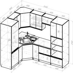 Кухонный гарнитур Симфония оптима 1800х2400 мм в Снежинске - snezhinsk.mebel24.online | фото 2