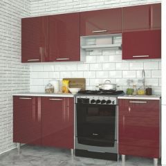 Модульная кухня Танго бордо в Снежинске - snezhinsk.mebel24.online | фото 1