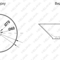 Накладная раковина melana mln-7020-b1+b18 (t4006hb1+b18 ) (сине-черная) в Снежинске - snezhinsk.mebel24.online | фото 2