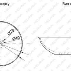 Накладная раковина melana mln-t4029-b15 в Снежинске - snezhinsk.mebel24.online | фото 2