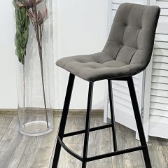 Полубарный стул CHILLI-QB SQUARE графит #14, велюр / черный каркас (H=66cm) М-City в Снежинске - snezhinsk.mebel24.online | фото 4