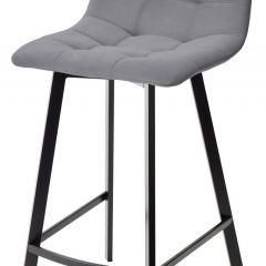 Полубарный стул CHILLI-QB SQUARE серый #27, велюр / черный каркас (H=66cm) М-City в Снежинске - snezhinsk.mebel24.online | фото