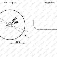 Раковина 400B Lake MELANA Profline ГРАФИТ накладная круглая 400B в Снежинске - snezhinsk.mebel24.online | фото 2