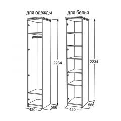 Шкаф 1-но дверный для белья Ольга-13 в Снежинске - snezhinsk.mebel24.online | фото 2