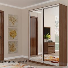Шкаф №2 1.4-2 Оптима 2300х1404х572 (фасад 2 зеркала) в Снежинске - snezhinsk.mebel24.online | фото