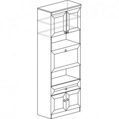 Шкаф барный №605 Инна Денвер темный в Снежинске - snezhinsk.mebel24.online | фото 2