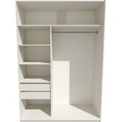 Шкаф-купе 1400 серии SOFT D1+D3+B2+PL1 (2 ящика+1штанга) профиль «Графит» в Снежинске - snezhinsk.mebel24.online | фото 2