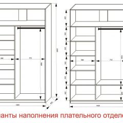 Шкаф-купе 1400 серии SOFT D8+D2+B2+PL4 (2 ящика+F обр.штанга) профиль «Графит» в Снежинске - snezhinsk.mebel24.online | фото 8