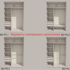 Шкаф-купе 1500 серии SILVER S3+S4+B2+PL4 (2 ящика+F обр.штанга) профиль «Серебро» в Снежинске - snezhinsk.mebel24.online | фото 6