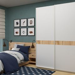 Шкаф-купе 1600 серии SOFT D6+D6+B2+PL3 (2 ящика+2штанги) профиль «Капучино» в Снежинске - snezhinsk.mebel24.online | фото