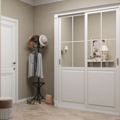 Шкаф-купе 1700 серии NEW CLASSIC K4+K4+B2+PL4 (2 ящика+F обр. штанга) профиль «Капучино» в Снежинске - snezhinsk.mebel24.online | фото