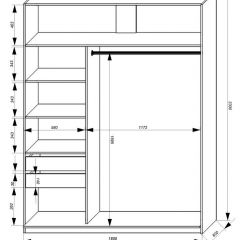 Шкаф-купе 1800 серии SOFT D1+D3+B2+PL1 (2 ящика+1штанга) профиль «Графит» в Снежинске - snezhinsk.mebel24.online | фото 3